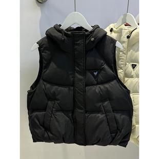 ROUMIKL韩版连帽马甲女款短款外穿2025年新款冬季加厚宽松服马甲