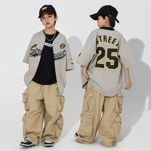 儿童街舞嘻哈宽松潮酷演出服