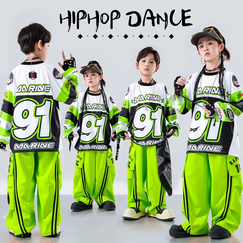 少儿童街舞套装秋季女孩小学生运动会男童嘻哈爵士舞表演出服装潮