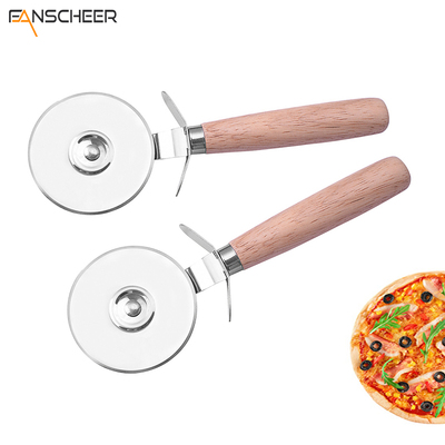 木柄披萨介饼滚轮烘焙工具