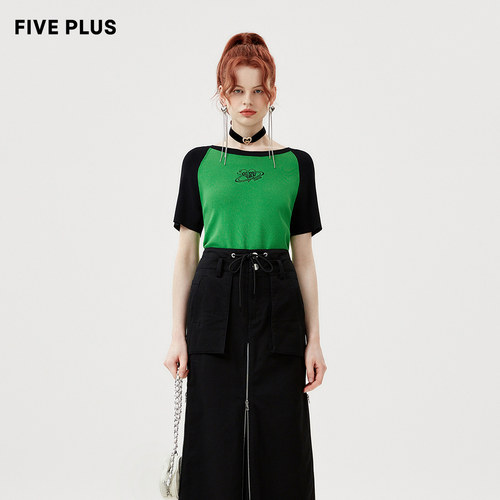 FIVEPLUS针织衫女短袖