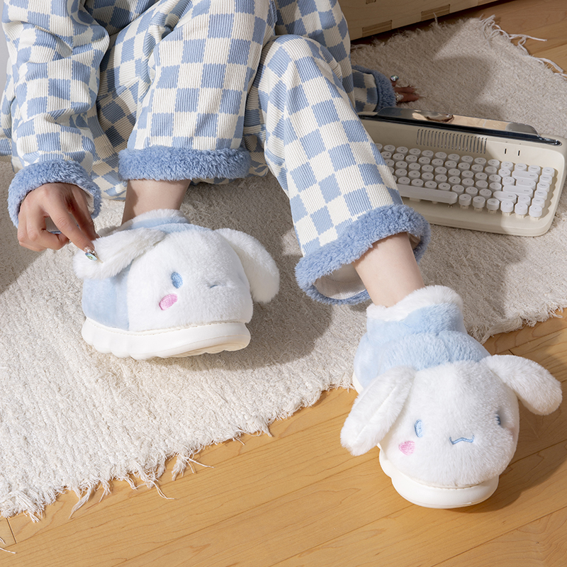 鲨际三丽鸥棉拖鞋可爱保暖棉鞋