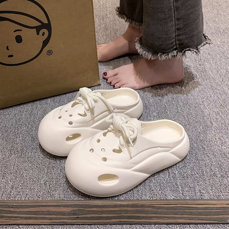 鲨际eva洞洞鞋厚底凉拖鞋外穿女