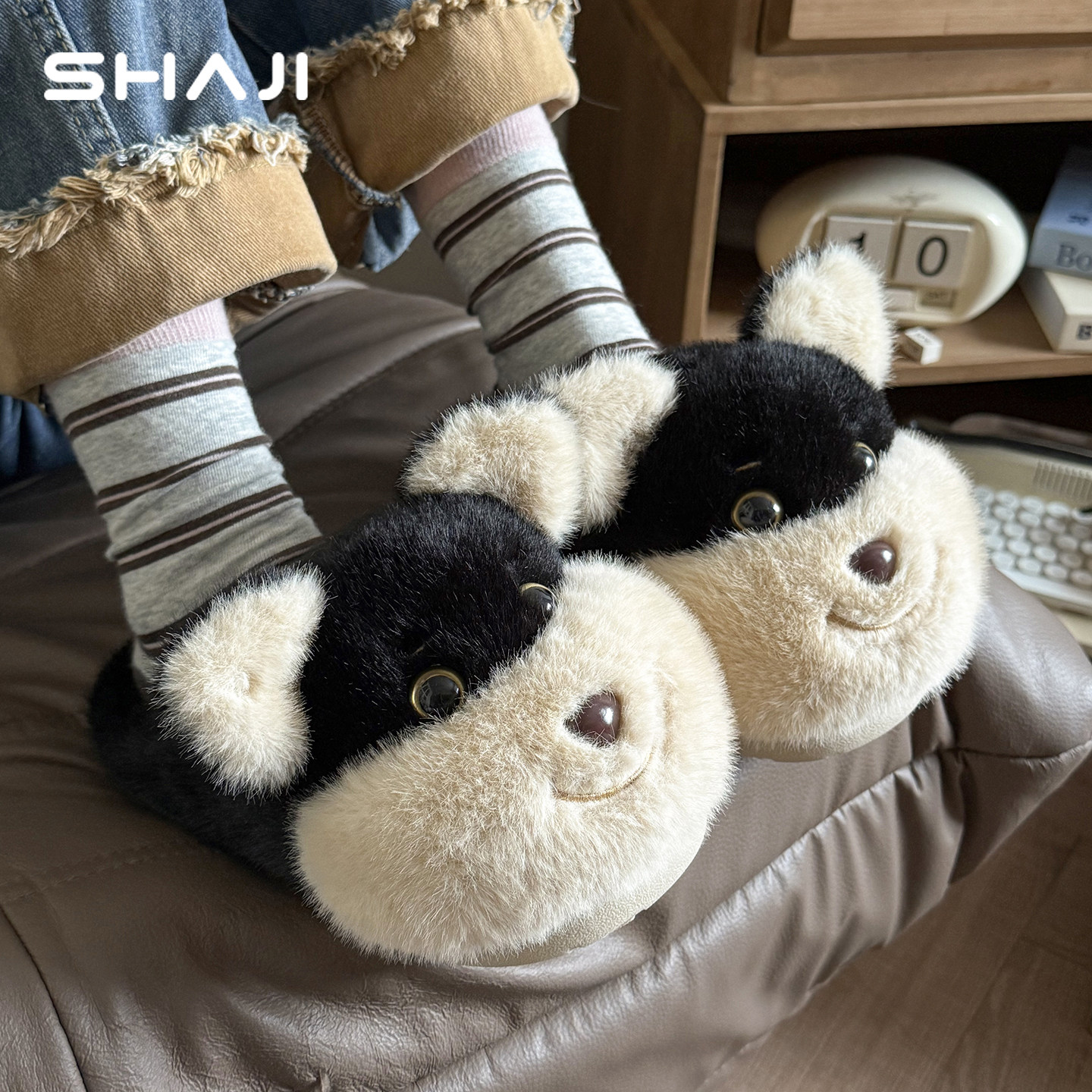 蜂蜜小狗棉拖鞋女款2025新款室内家居保暖加厚可爱毛绒拖鞋女冬季,居家布艺,居家棉拖/棉鞋,淘宝优惠券,粉丝福利购,淘宝优惠卷