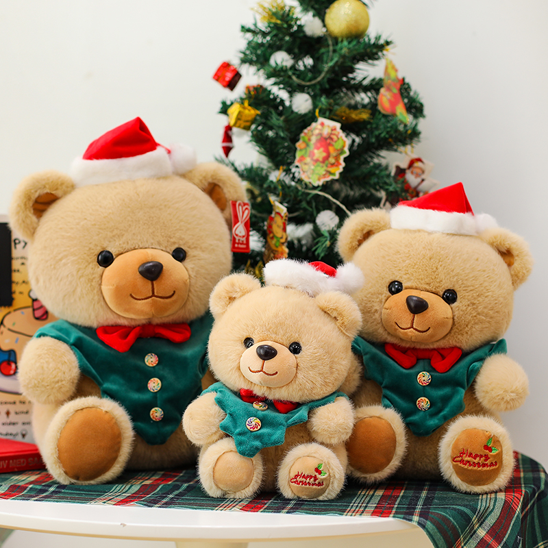 圣诞小熊毛绒玩具挂件钥匙扣