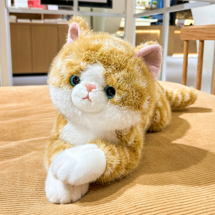 正版橘猫公仔大胖橘小猫咪毛绒玩具仿真安抚玩偶布娃娃男女生礼物