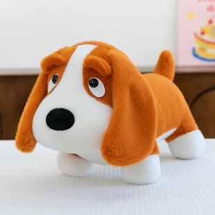 网红新款腊肠狗毛绒玩偶比格犬公仔儿童安抚哄睡生日礼物大耳朵狗