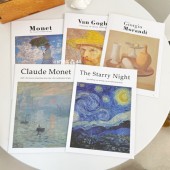 星空日出莫奈梵高油画英文杂志样板房民宿软装 摆拍道具家居装 饰