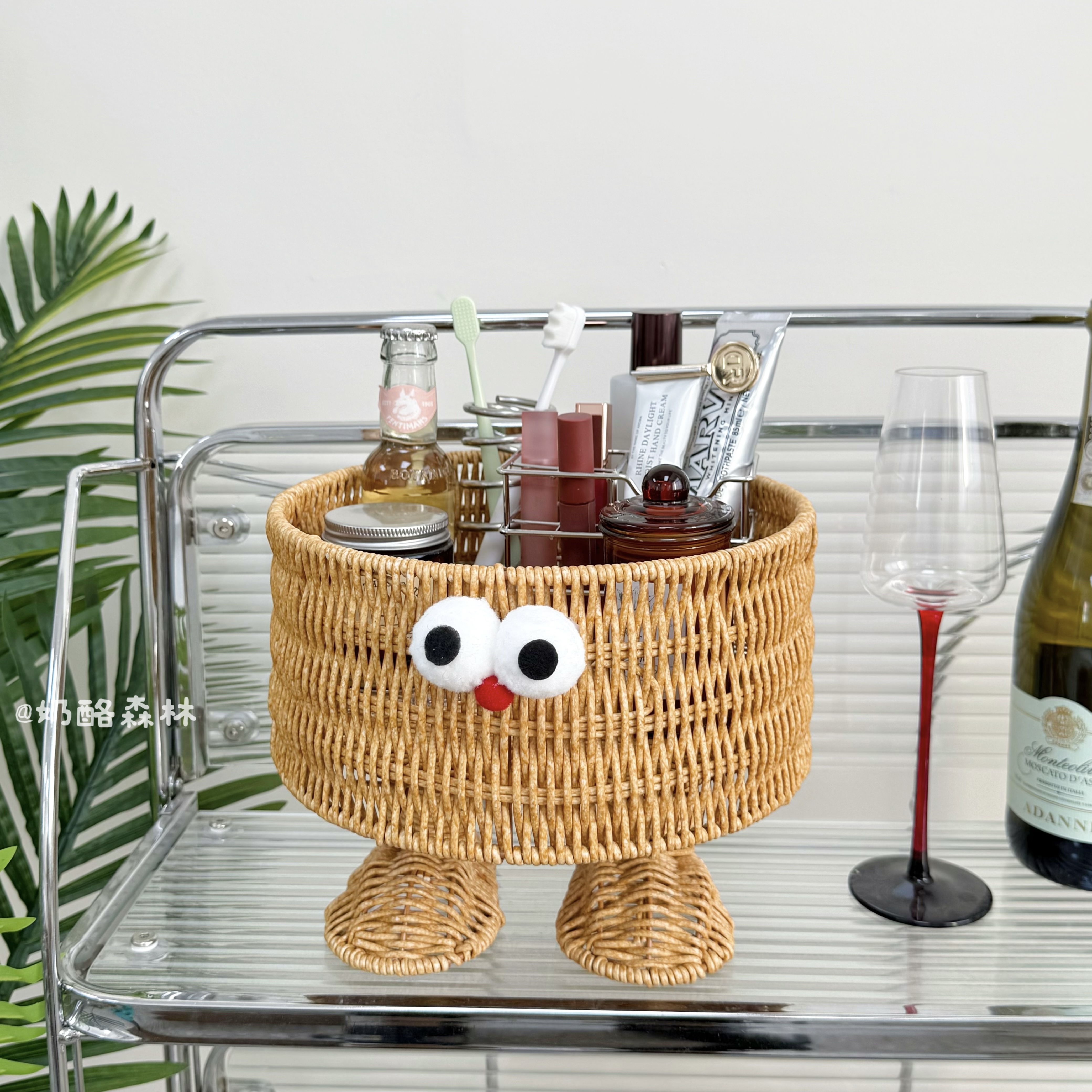 可爱藤编收纳筐编织篮子