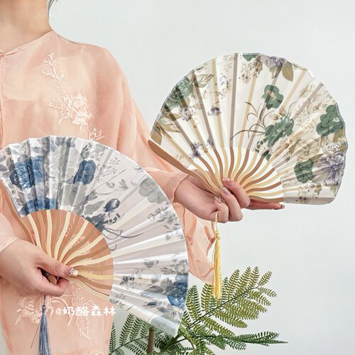 随身携带新中式水墨画折叠扇子
