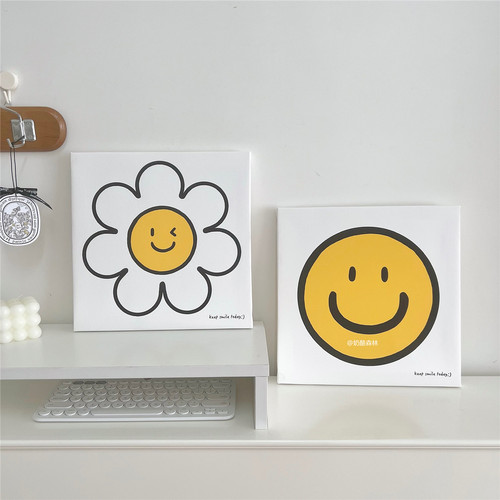 北欧ins治愈郁金香卧室装饰画