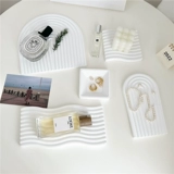 Ins nordic стиль гипсовой волновой лоток дома украшения