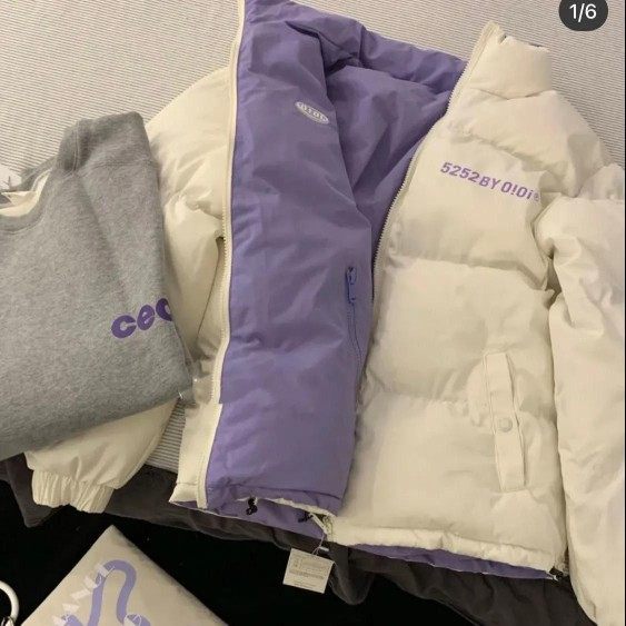 冬季新款ins潮朴彩英同款棉衣双面穿羽绒棉加厚立领外套棉服女装