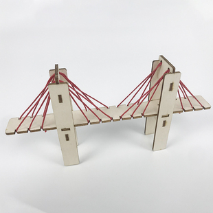 五年级下册桥梁模型diy手工拼装材料科技制作斜拉桥科学实验玩具