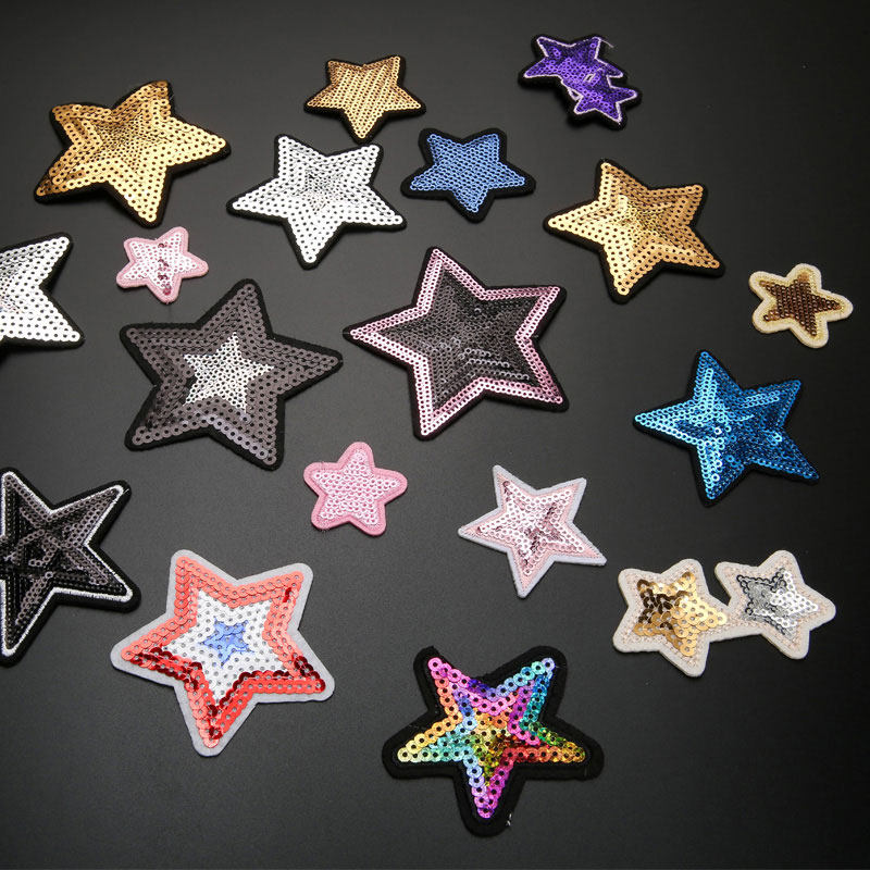 Five-pointed star Sequins Cloth sticker Large clothes patch APPLIQUE Versatile fashion Down Jackets repair Patch trumpetin the Home Fabric , Sew DIY Material,Tools and finished products , Sew DIY Fitting/Accessories/Accessories , Fabric sticker  category - from Buy2taobao.com to provide professional Taobao agent buy service