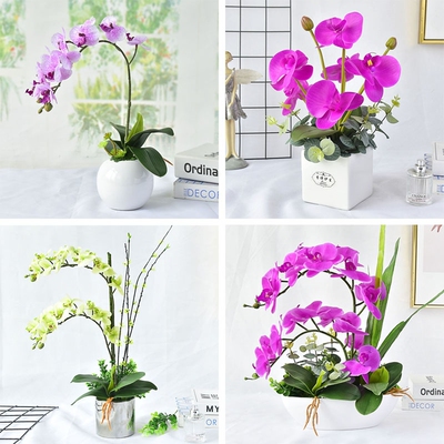 Phalaenopsis Simulation Flower Set Swing Cacking Creative Living Room Стол рабочего стола.
