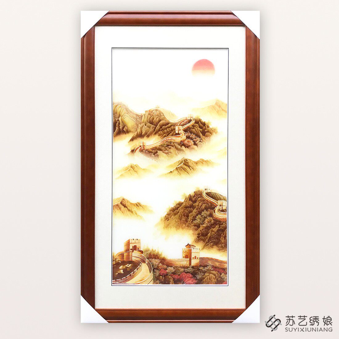 挂画手工刺绣精品玄关苏绣成品