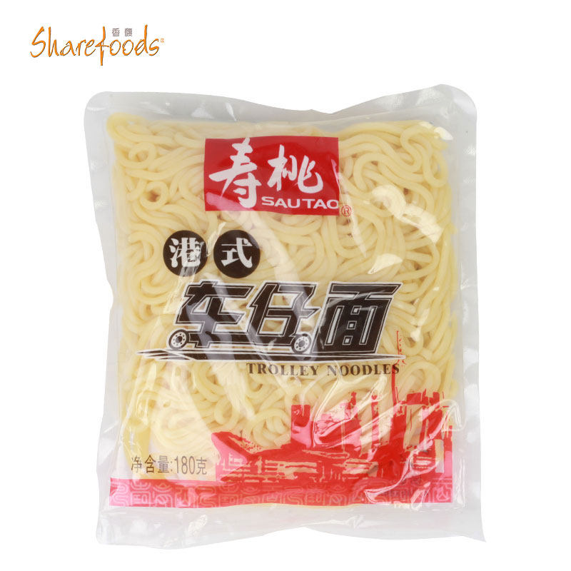 sau tao/寿桃牌港式车仔面180g速食不带酱非油炸拌面汤面随心煮