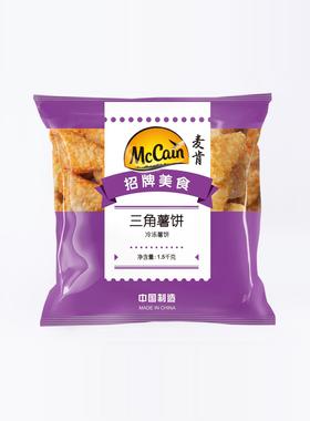麦肯冷冻三角薯饼08870辣味薯格半成品薯条奶茶店西餐商用