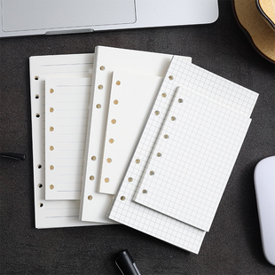 M5A7A6活页本内芯可替换替芯横线方格点阵三合一加厚道林纸护眼内页大学生手账本配件适配通用活页夹