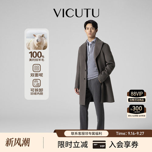 VICUTU/威可多秋季商旅男士大衣
