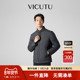 立领休闲羽绒 VICUTU威可多男秋冬保暖商务休闲黑色鹅绒服外套