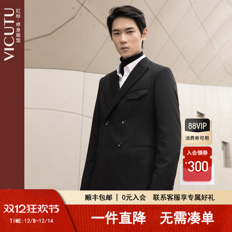 时尚修身黑色百搭通勤西服上衣