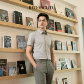 威可多男士 短袖 衬衫 VICUTU 清爽商务休闲百搭半袖 衬衣