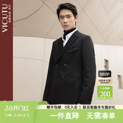 时尚修身黑色百搭通勤西服上衣