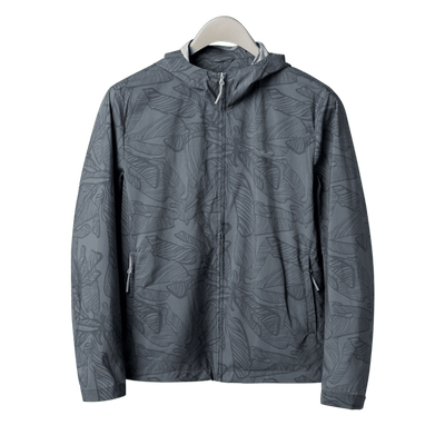 可收纳轻量设计植物印花轻薄夹克