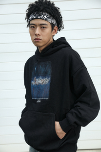 美式 FakeVintage 秋冬季 迁徙帽衫 复古印花潮流乐队情侣 西部系列