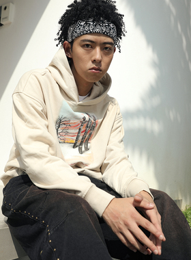 FakeVintage 西部系列 图腾帽衫 秋冬季美式复古印花潮流乐队情侣