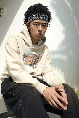 大幅印花fv卫衣美式复古卫衣