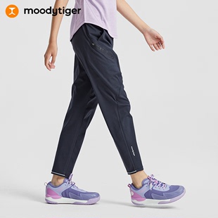 长裤 moodytiger女童运动裤 子夏款 儿童柔软宽松防晒休闲户外运动裤