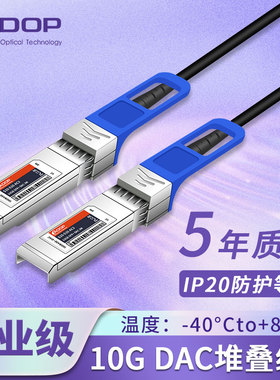 工业级系列 ADOP万兆无源铜缆堆叠铜缆 DAC直连线缆 全兼容10G-SFP+-DAC思科Arista戴尔等