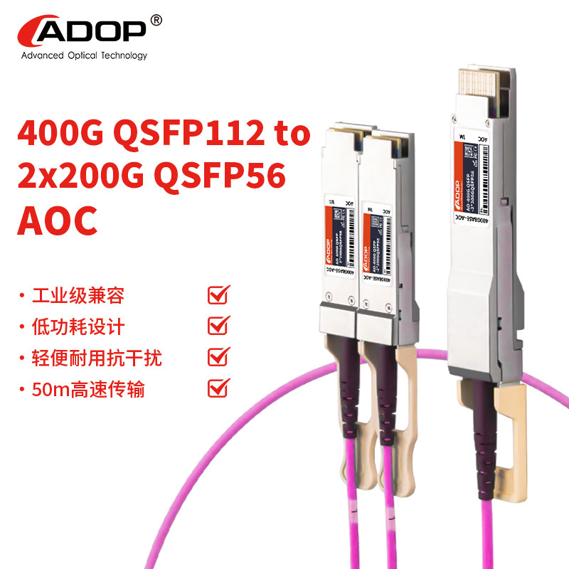 400GQSFP112到2x200GAOC全网独家