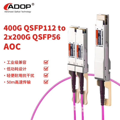 400GQSFP112到2x200GAOC全网独家