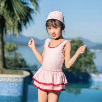 Đồ bơi hot một mảnh sọc công chúa nhỏ Hàn Quốc cô gái dễ thương váy bé gái mùa xuân nóng bỏng bikini trẻ em mới - Đồ bơi trẻ em bộ bikini 2 chi tiết cho bé 