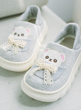 月子鞋夏季薄款防滑包跟软底67月份产妇家居春秋款产后棉拖鞋女士