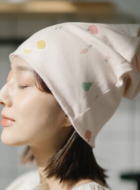 月子帽夏春秋季34月份产妇室内孕妇帽子夏季防风纯棉月子头巾发带