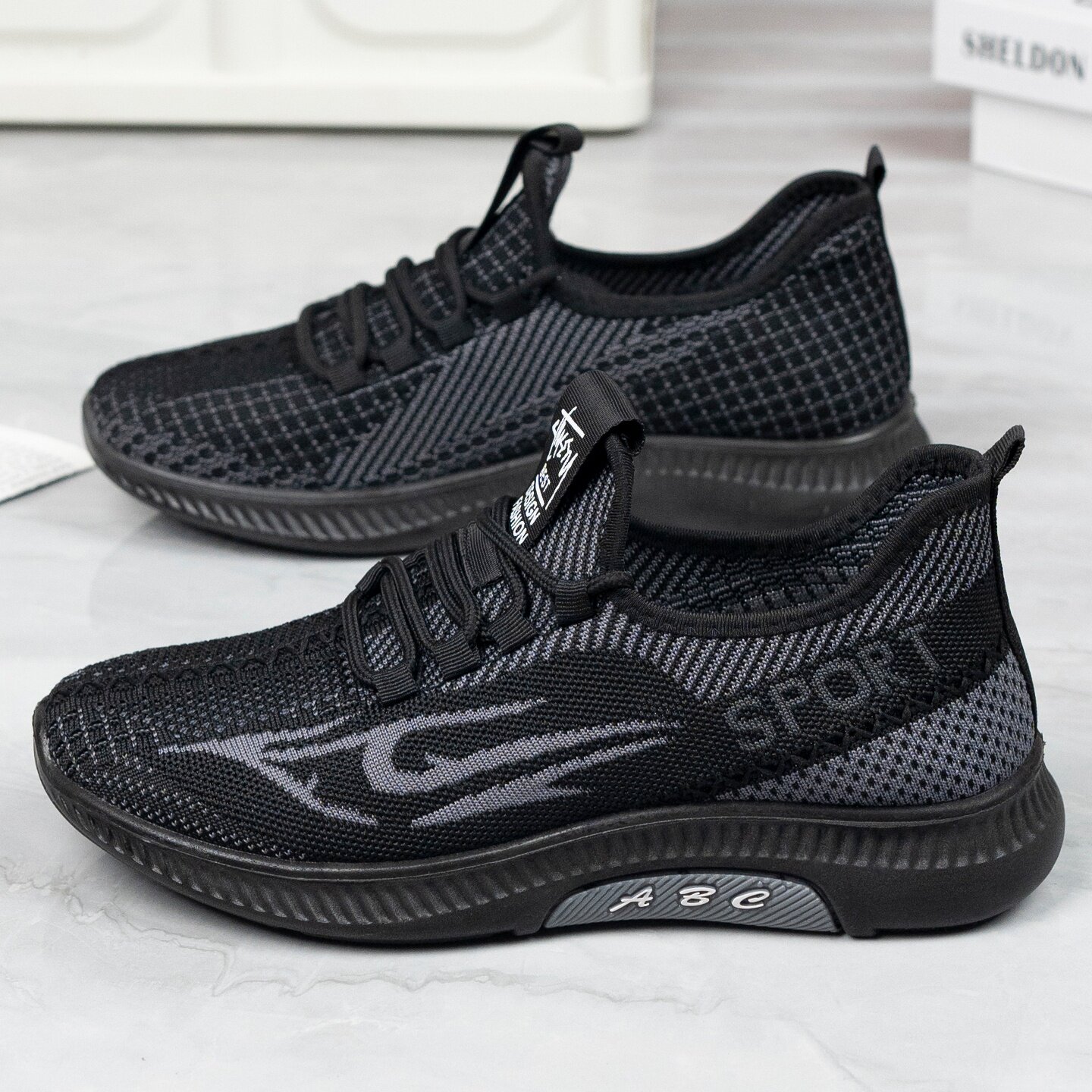 夏季男鞋轻便薄款北京布鞋男透气网面跑步防滑防臭软底运动休闲鞋