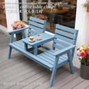 户外防腐木桌椅庭院双人实木靠背椅子室外阳台露天公园休闲茶几桌