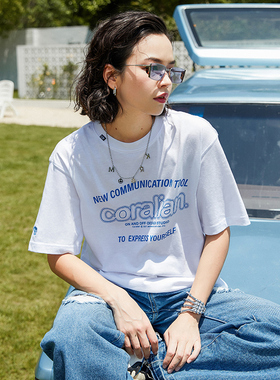 RUNOFF系列正品运动t恤女长袖新款男休闲印花棉涤宽松透气时尚t恤