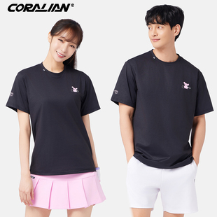 可莱安羽毛球服女2025新品男女透气速干上衣短袖比赛运动跑步队服