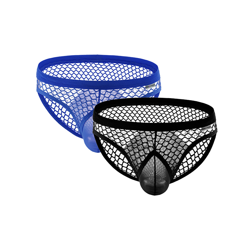 无畏船长透明透气网眼网纱三角裤