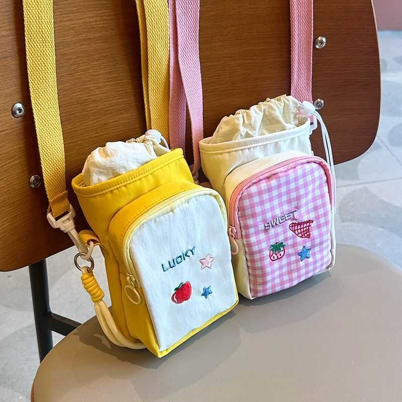 ins风少女心水杯包便携户外运动旅行斜挎包可爱小巧新款手机包