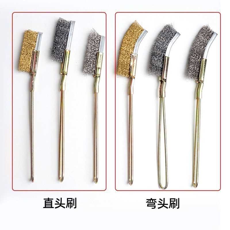 不锈钢钢丝刷带柄工业铜丝刀刷烧烤炉打磨除锈清洁刷铁丝刷小刷子
