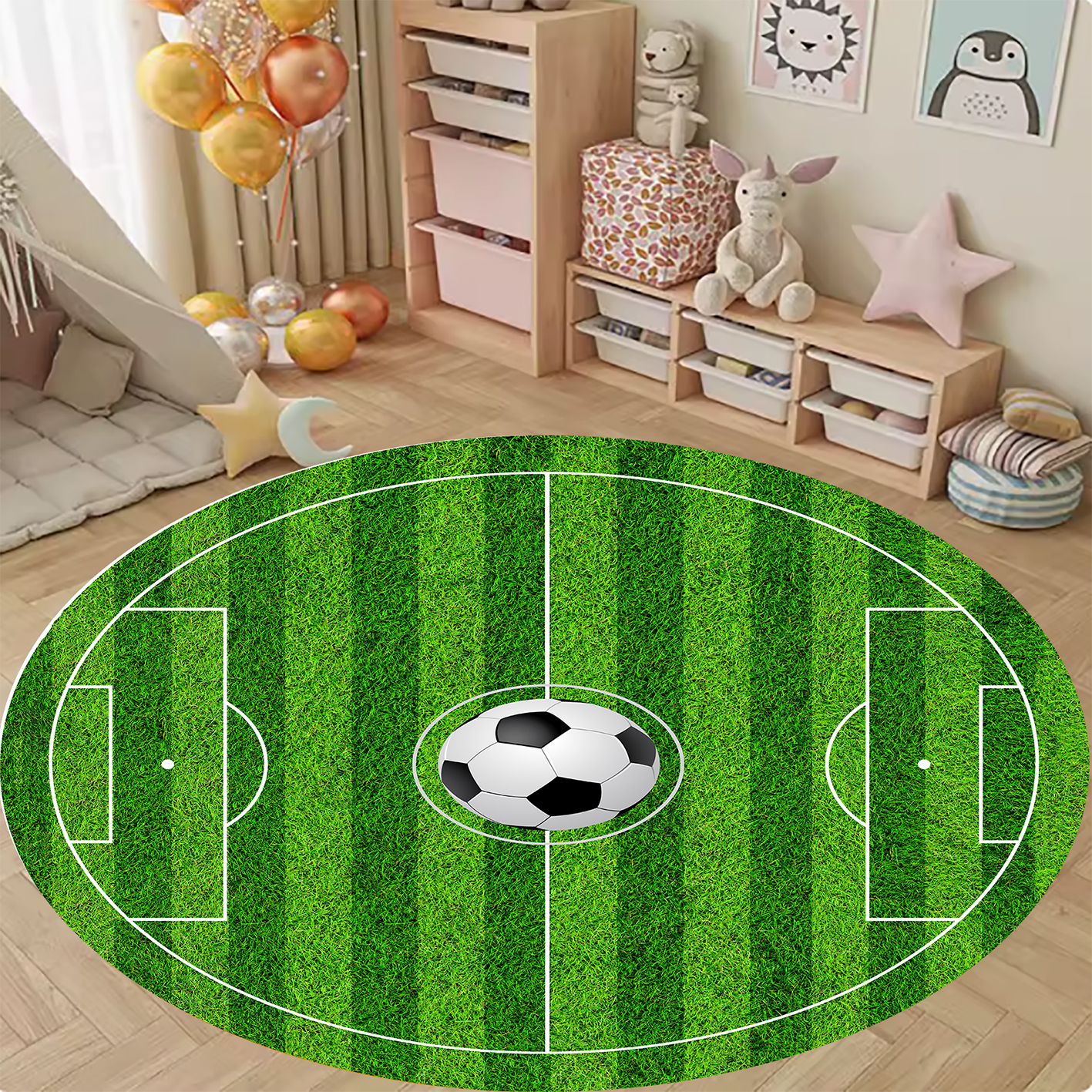 足球场圆形地毯卧室学习椅电脑椅转椅彩票店架子鼓地垫可定制