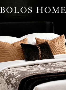 柏洛斯Colorful〖暮辰〗轻奢现代橙色床单四件套秋冬高端卧室床品