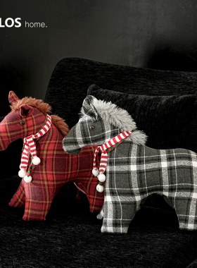 柏洛斯小马玩偶毛绒玩具客厅摆件